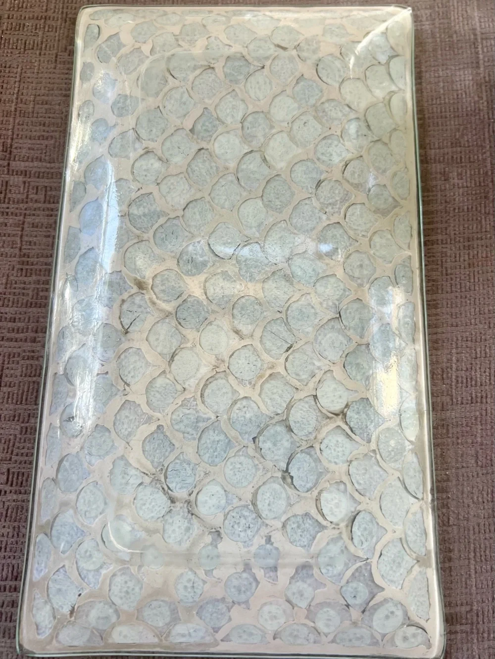 Macy's Iridescent Mosaic Glass Bath Set (3-Piece Mermaid Scale)